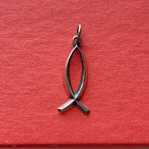 Retired James Avery Ichthus Fish 2-D Pendant